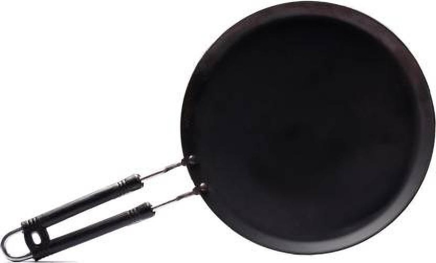 Monika collection IRON POT PAN ROTI TAWA CHAPATI TAWA PARATHA TAWA WITH  WOODEN HANDLE Tawa 25 cm diameter Price in India - Buy Monika collection  IRON POT PAN ROTI TAWA CHAPATI TAWA