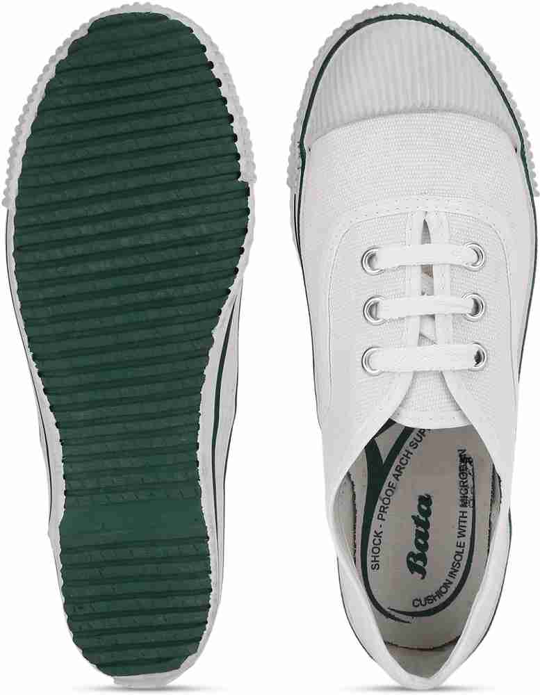 White canvas shoes clearance bata