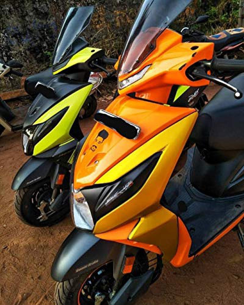 Honda dio best sale black modified