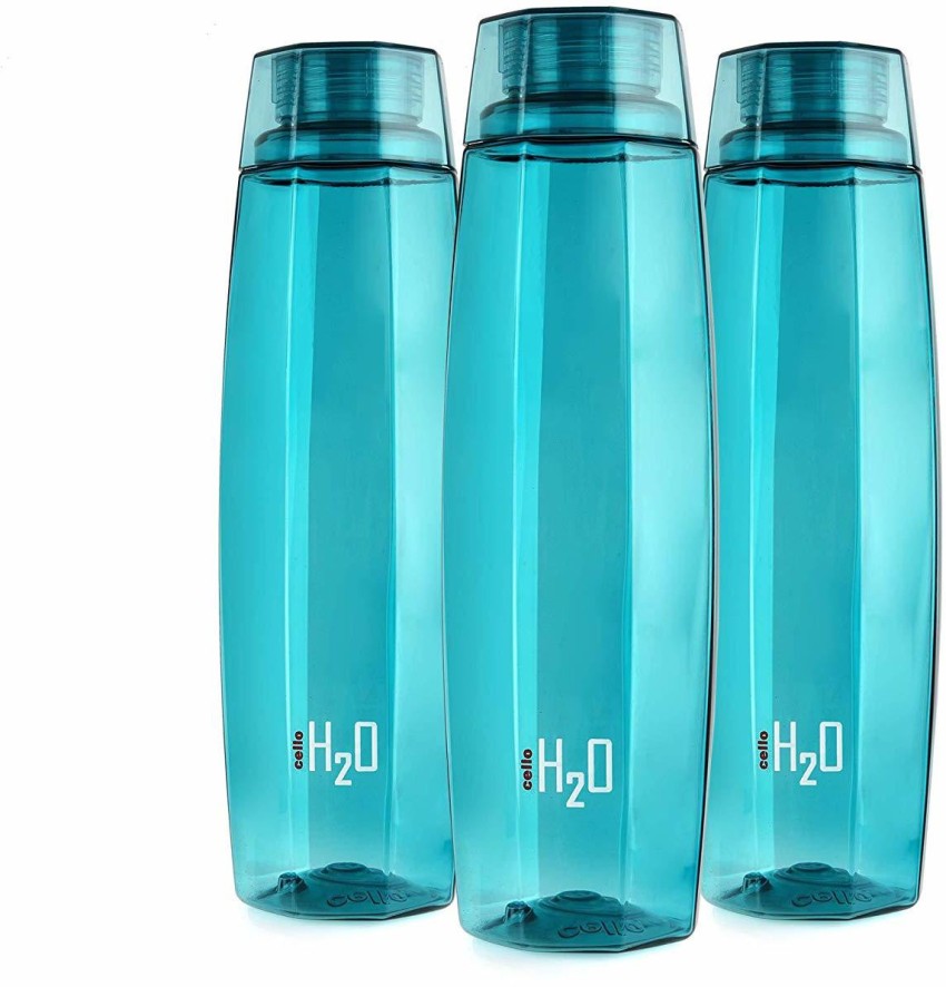 Cello H2O Unbreakable Bottle , 1 Litre, Set of 3, Assorted