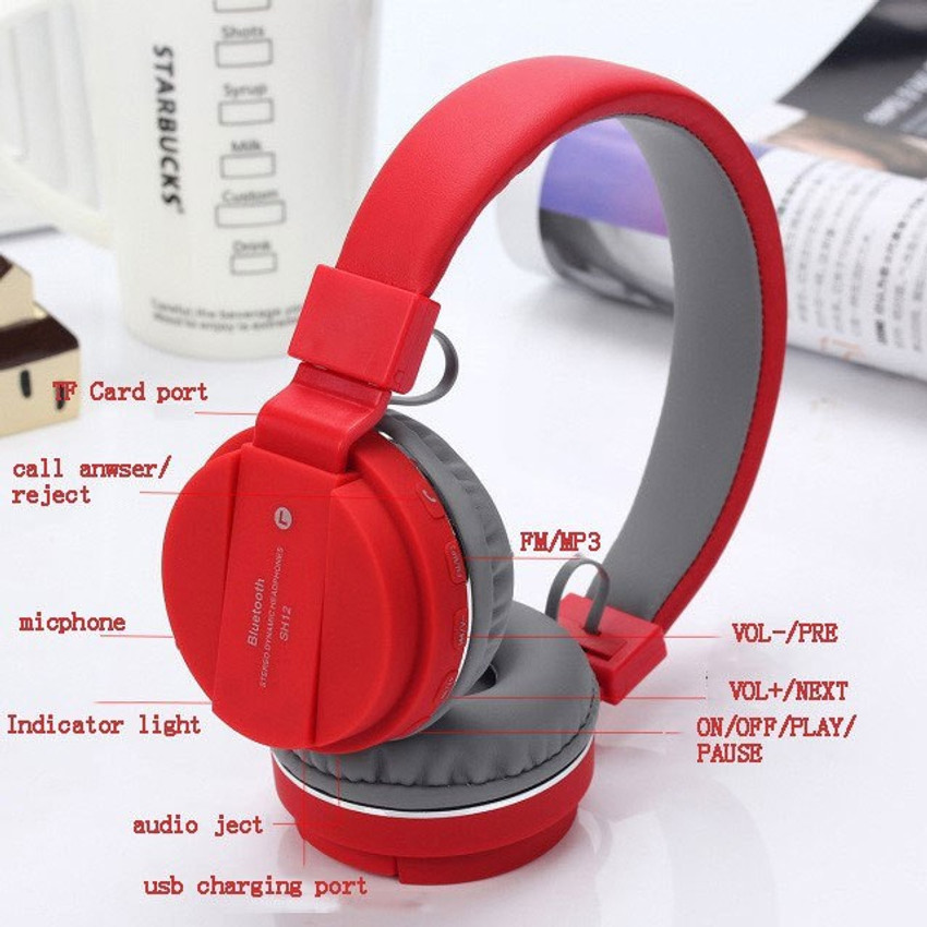 BAGATELLE High Bass Sh 12 Bluetooth Headphone With Mic Bluetooth Price in India Buy BAGATELLE High Bass Sh 12 Bluetooth Headphone With Mic Bluetooth Online BAGATELLE Flipkart