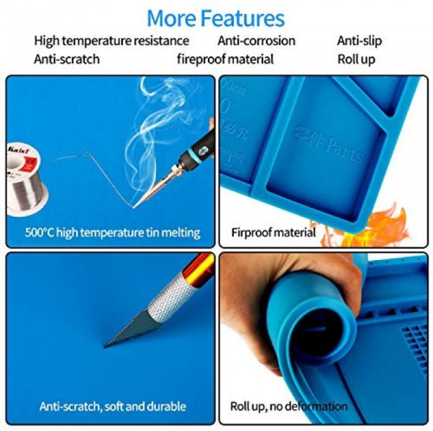 Silicone High Temperature Resistant Heat Insulation Mat with Scale Rul