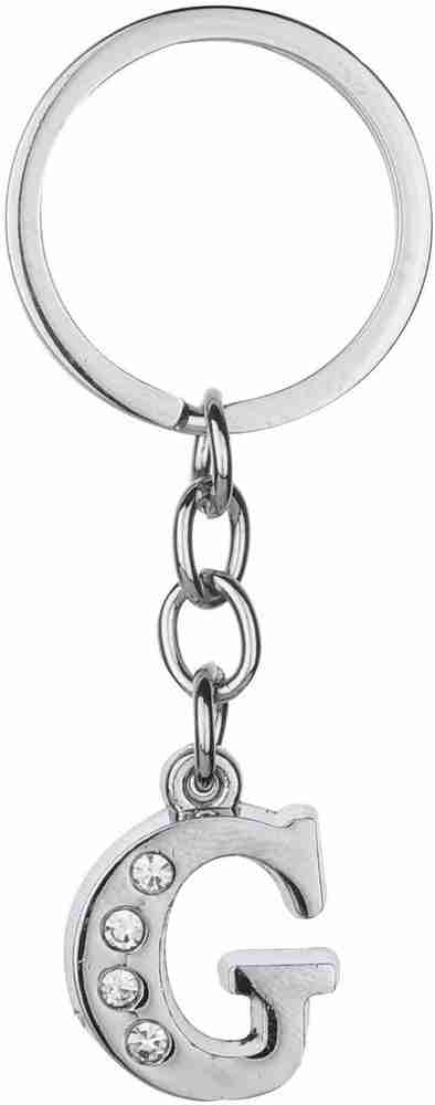 Relicon Alphabet Letter G Design 43 Silver Metal Keychain for Car