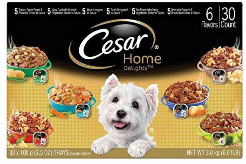 Cesar home hotsell delights dog food