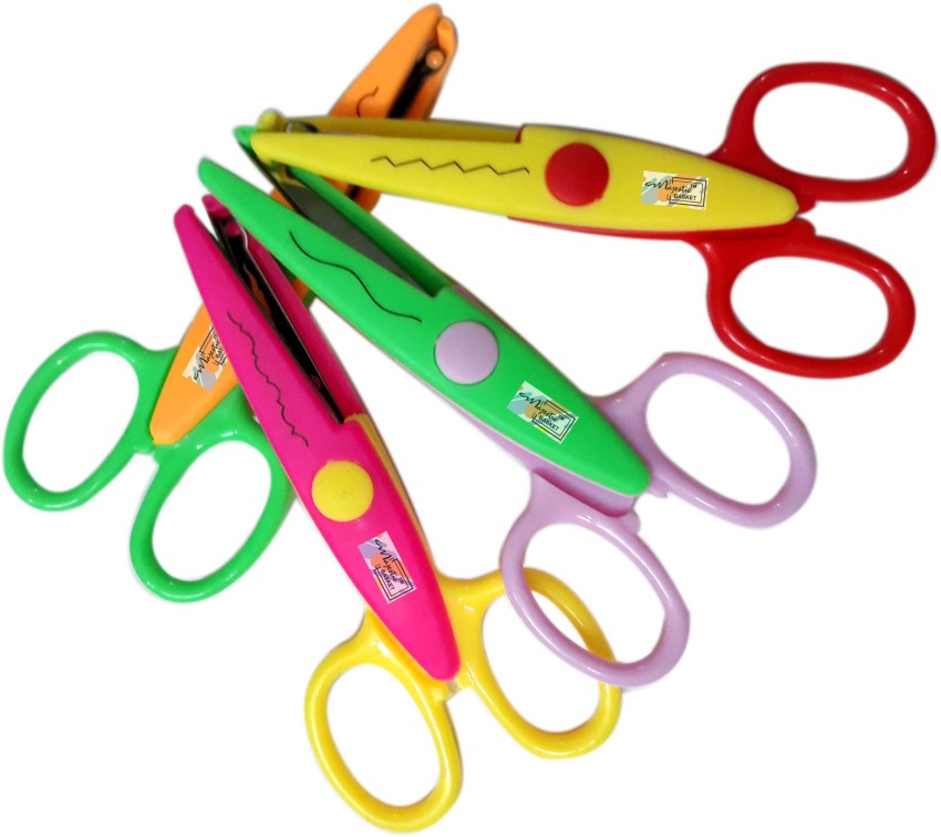 2pcs Color Random Craft Scissors Decorative Edge Abs Resin, Safety Wavy Zigzag  Scissors - Office & School Supplies - Temu