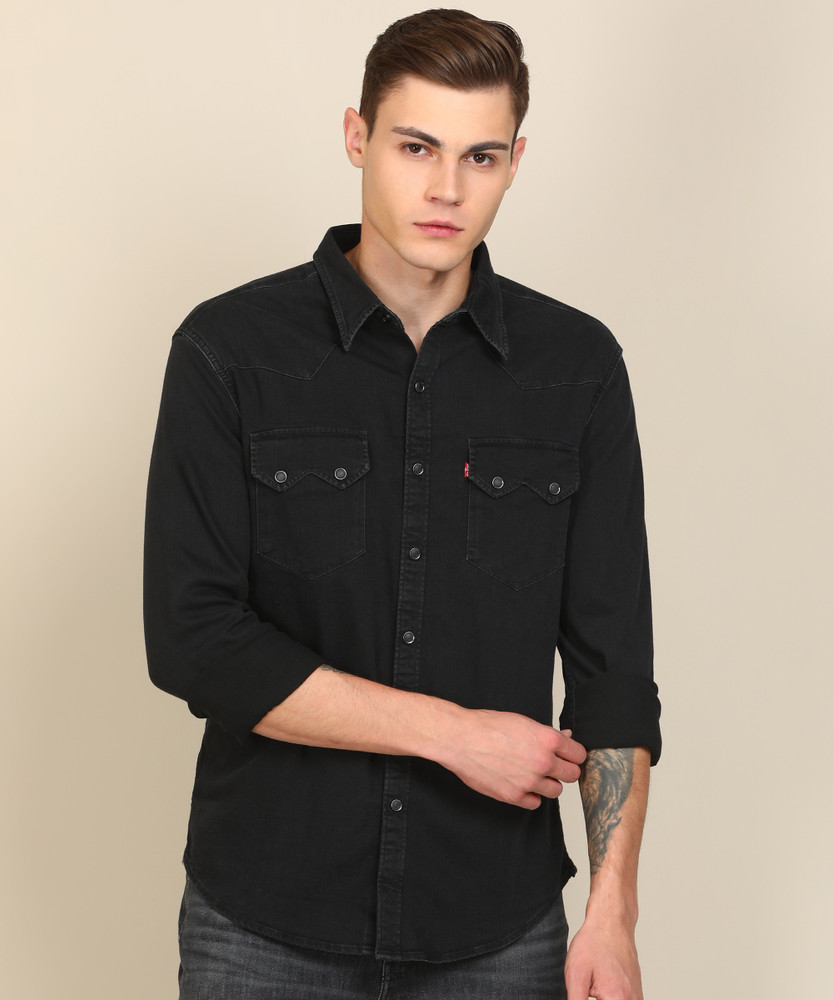 Levis denim 2025 black shirt