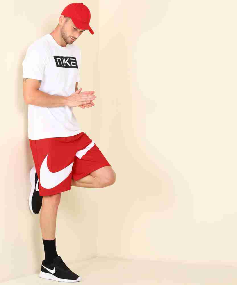 NIKE Self Design Men Red White Sports Shorts Buy NIKE Self
