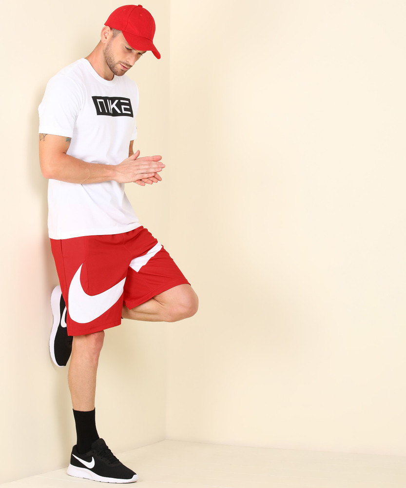 NIKE Self Design Men Red White Sports Shorts Buy NIKE Self