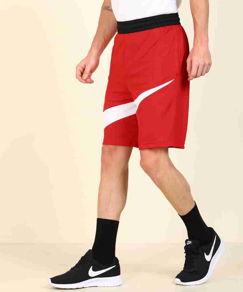NIKE Self Design Men Red White Sports Shorts Buy NIKE Self
