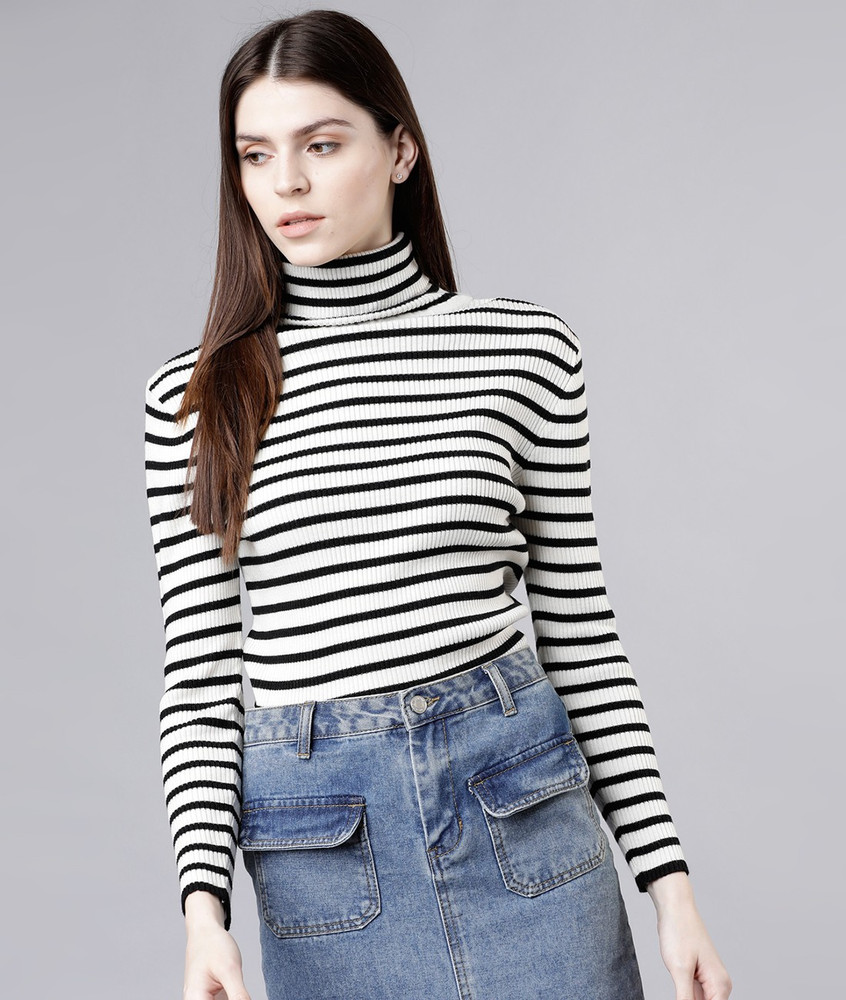 Tokyo Talkies Striped Turtle Neck Casual Women Multicolor Sweater - Buy  Tokyo Talkies Striped Turtle Neck Casual Women Multicolor Sweater Online at  Best Prices in India | Flipkart.com