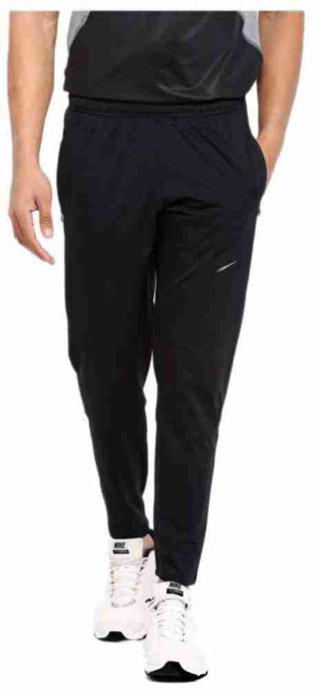 FITNICK Solid Men Black Track Pants Buy FITNICK Solid Men Black