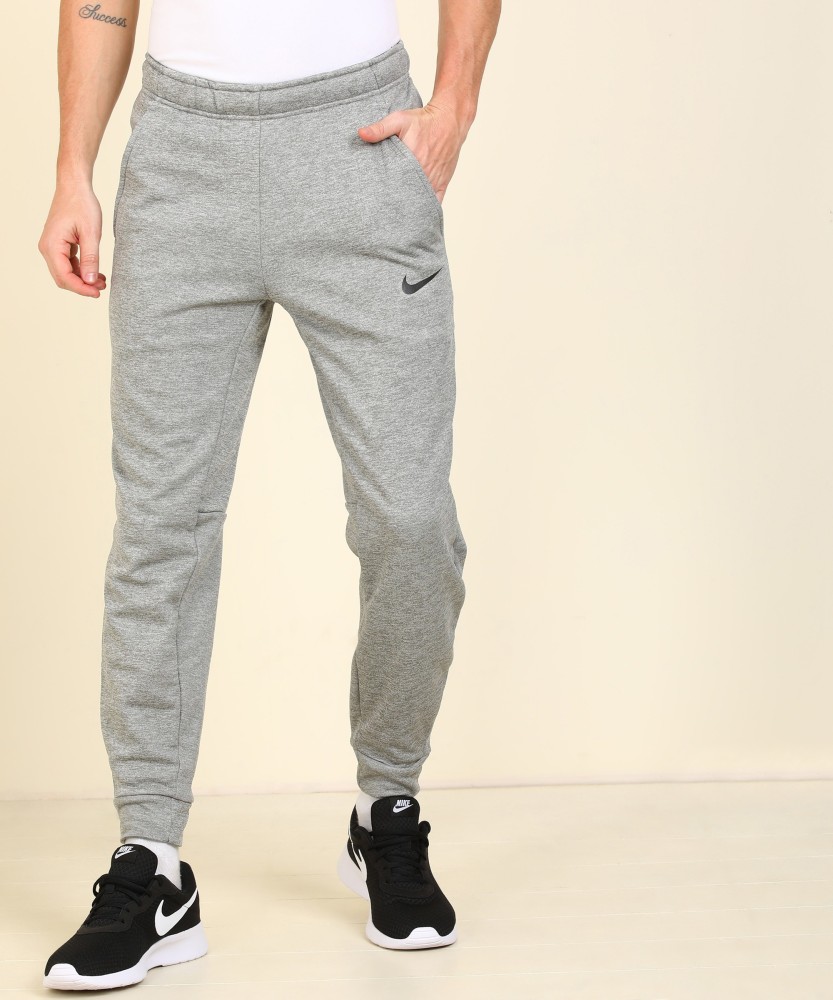 Mens Gym Track Pants Slim Fit Joggers 500 With Side Panel Blue
