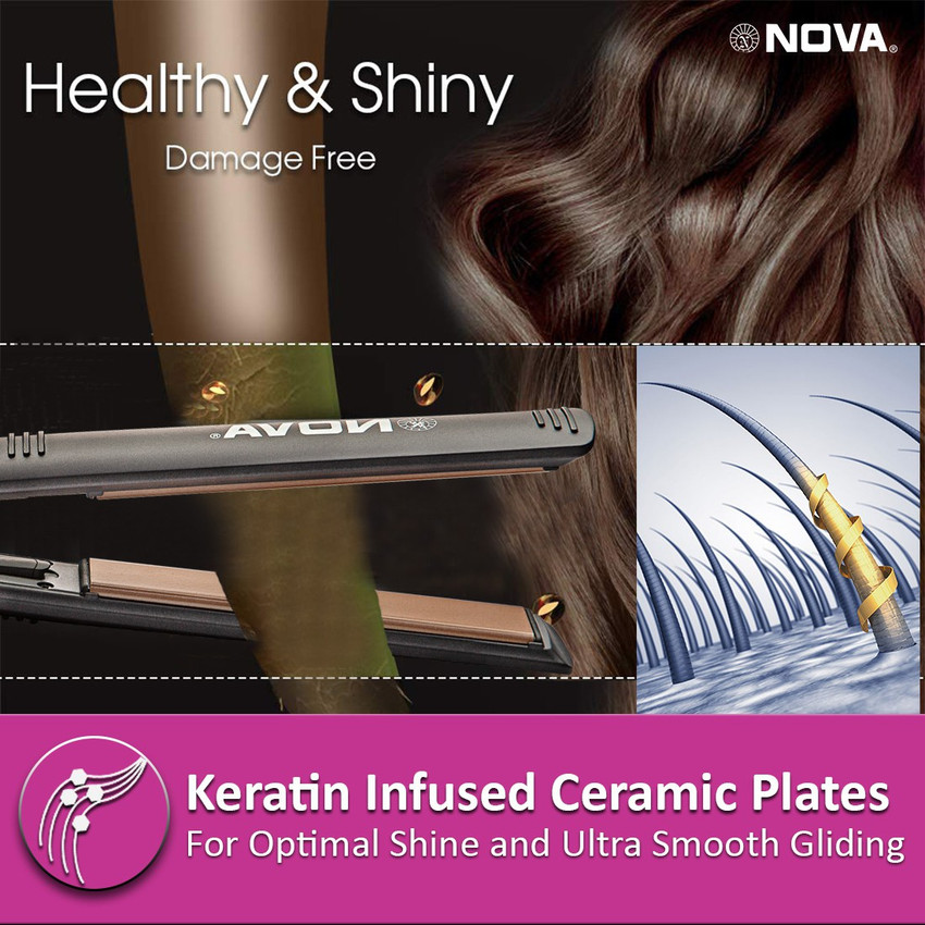 Curl free store hair straightener