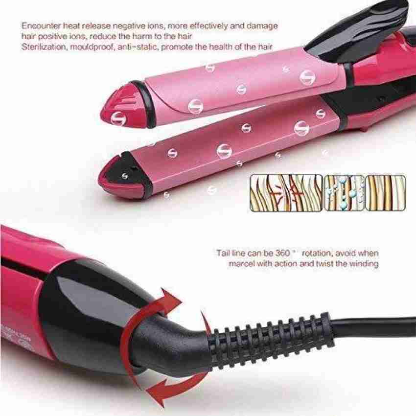 Anti static ceramic outlet 2 in 1 straightener