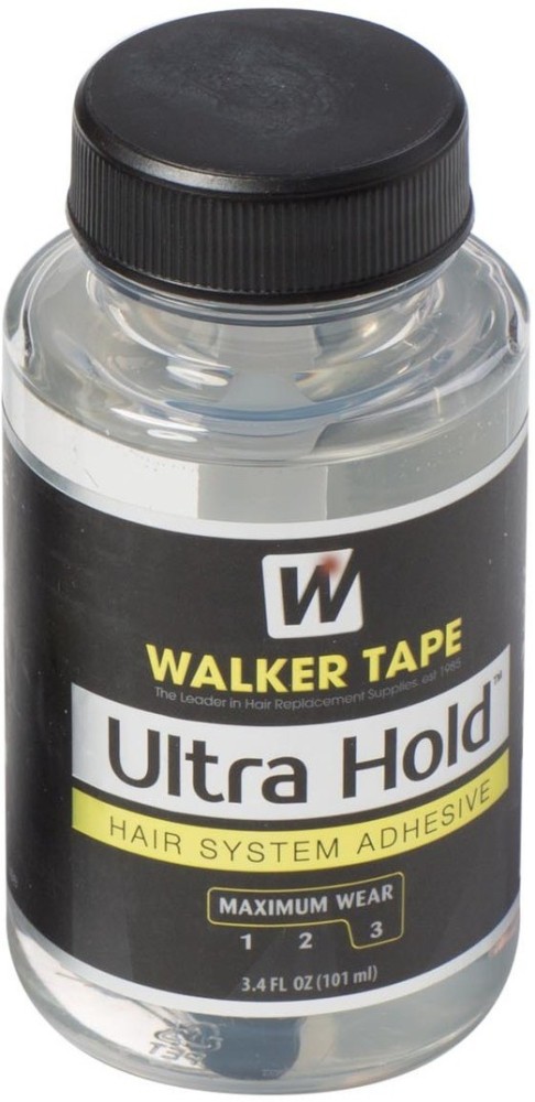 101ml/3.4 FL.OZ Walker Tape Ultra Hold Lace Wig Glue For Wigs Big Bottle  Transparent Lace Adhesive for Hair Replacement Brush-on