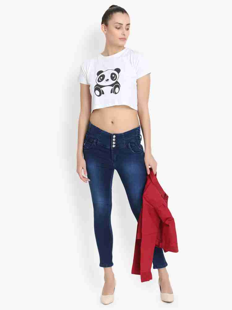 high waist denim Skinny Women Blue Jeans - Buy high waist denim