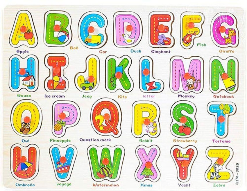 GRABDEAL INC Grabdeal Wooden English Alphabet A to Z and Number 1 