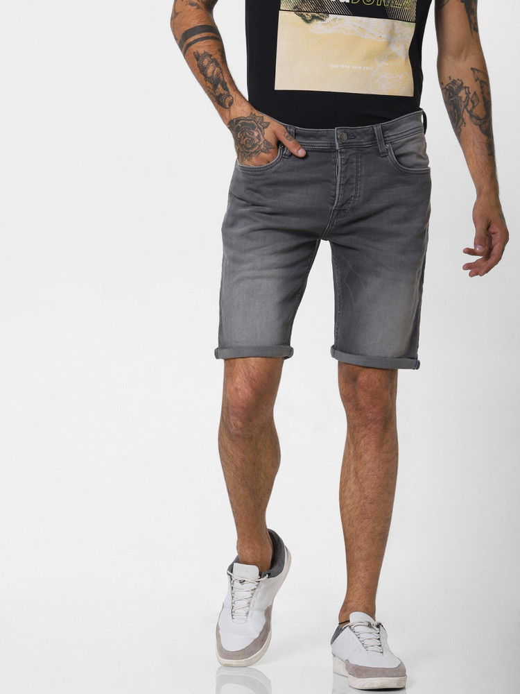 JACK JONES Solid Men Grey Denim Shorts Buy JACK JONES Solid Men Grey Denim Shorts Online at Best Prices in India Flipkart