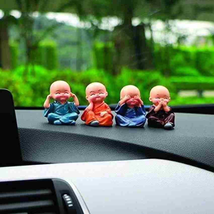 JaipurCrafts Car Ornament, Kung Fu Cartoon Little Monk Doll Decoration