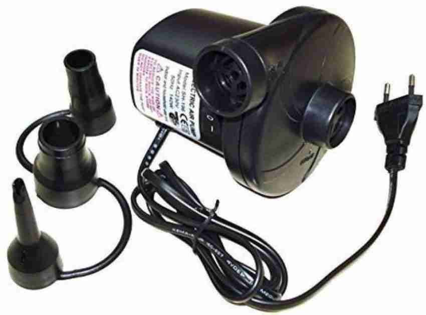 Portable Electric Air Pump Ht-196 - 3 Nozzles - Black - High