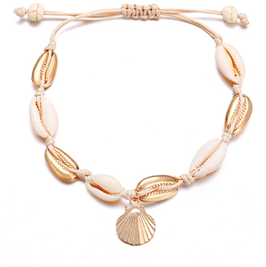 Ferosh Gold Shell Bracelet: Buy Ferosh Gold Shell Bracelet Online at Best  Price in India