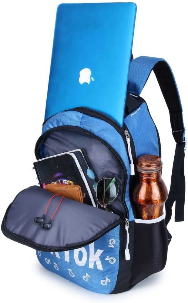 Flipkart Trask Tik tok sky blue school bag Waterproof School