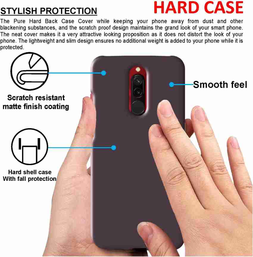 Supreme Black Redmi 8 Back Cover & Case At 99 Only - Spkases