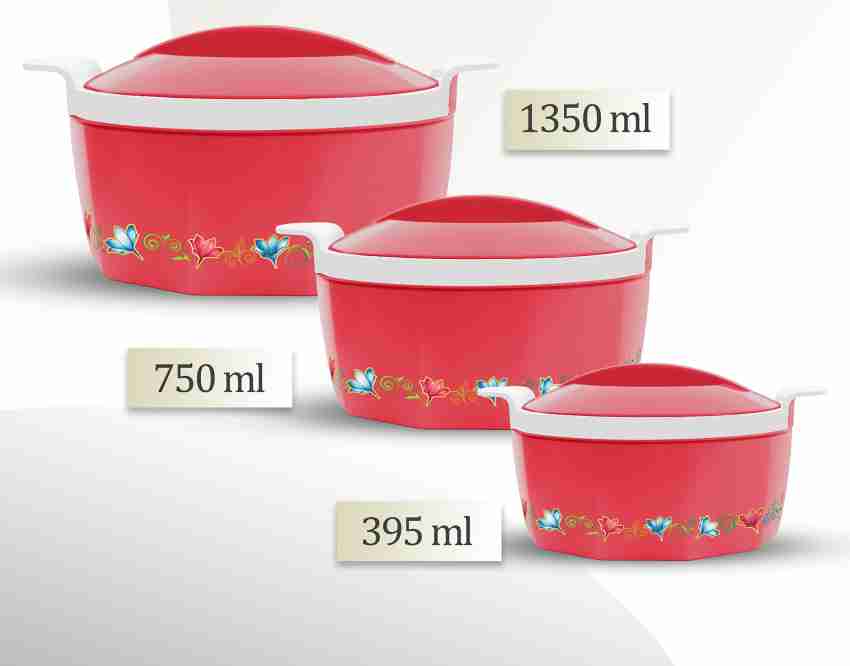 MILTON Elegance Pack of 3 Thermoware Casserole Set Price in