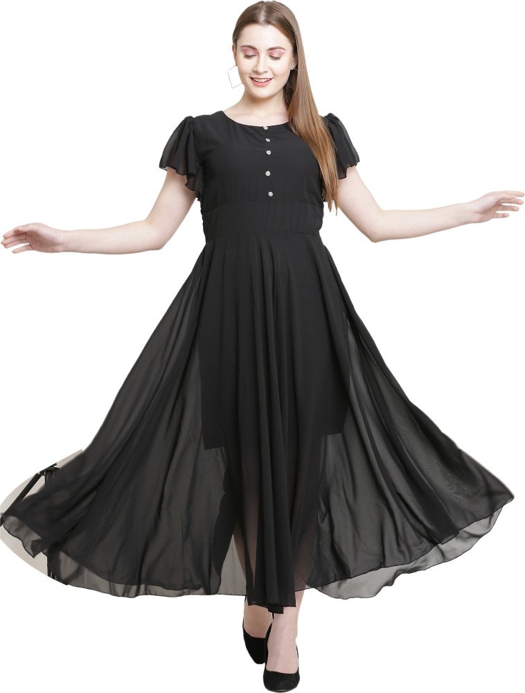 Black maxi dress outlet flipkart