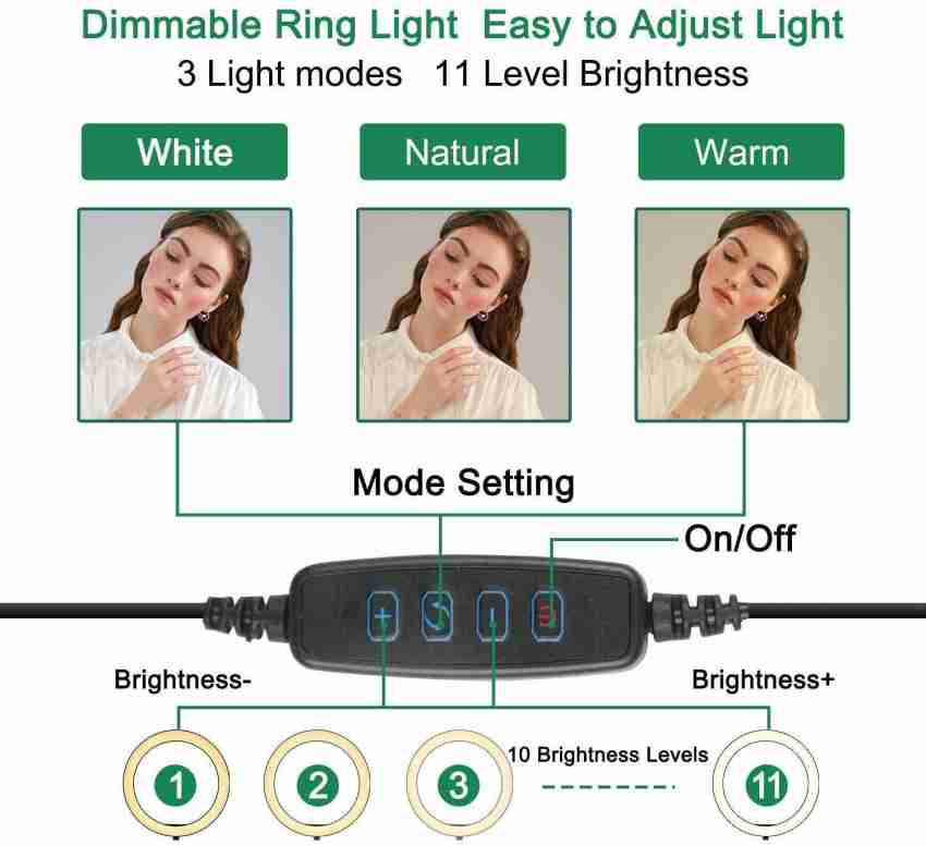 TechBlaze 10 inches LED Ring Light , 3 LED Lighting Modes and
