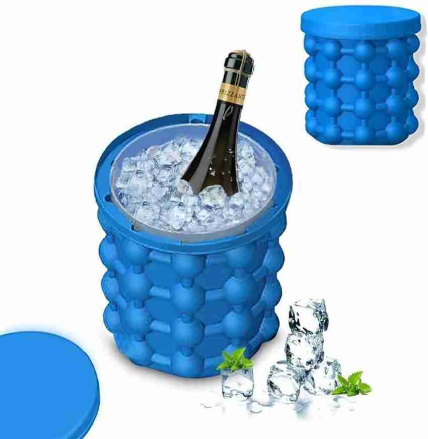 The Ultimate Ice Cube Maker Silicone Bucket with Lid Makes Small Size  Nugget Ice Chips for Soft Drinks, Cocktail Ice, Wine On Ice, Cylinder Ice  Trays