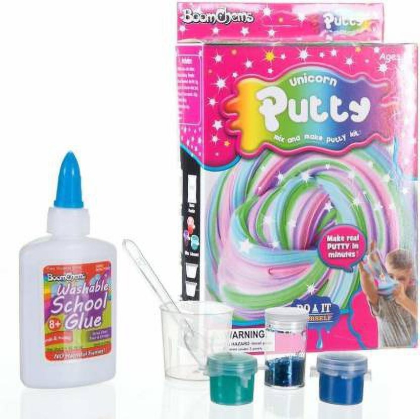  Magical Unicorn Poop Pink Purple Blue Swirl Kids Slime Putty, 2  Pack : Toys & Games