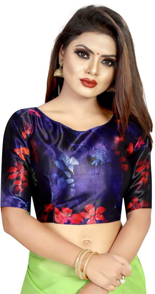 PRAVARSH Chiffon Floral Print Blouse Material Price in India - Buy PRAVARSH  Chiffon Floral Print Blouse Material online at