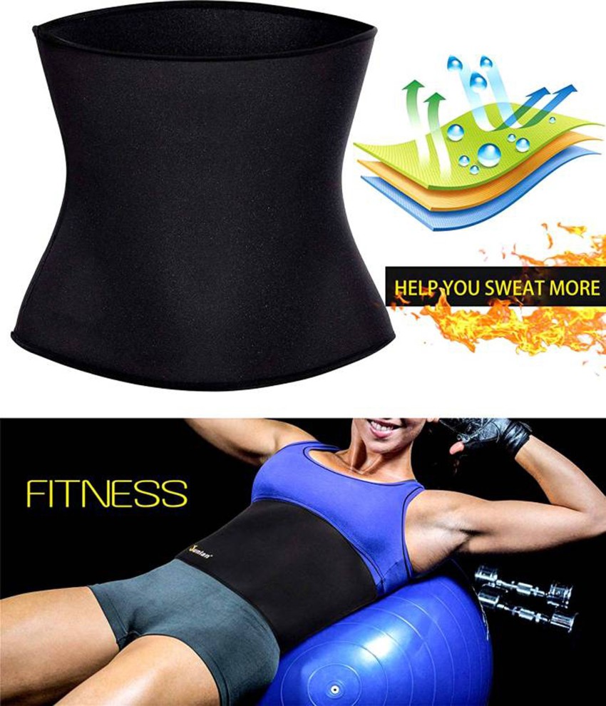 RBS New soft Quality XL Size r Sweet Sweat Belt Waist Trimmer Belt Fat  Burner Belly Sauna Sweat Tummy Yoga Body Wrap for waist(BLACK) Slimming Belt  Price in India - Buy RBS