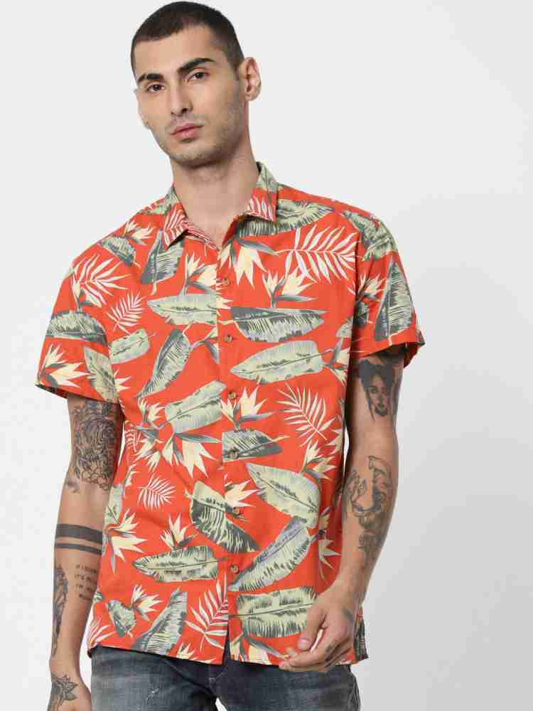 JACK & JONES Men Floral Print Casual Red Shirt - Buy JACK