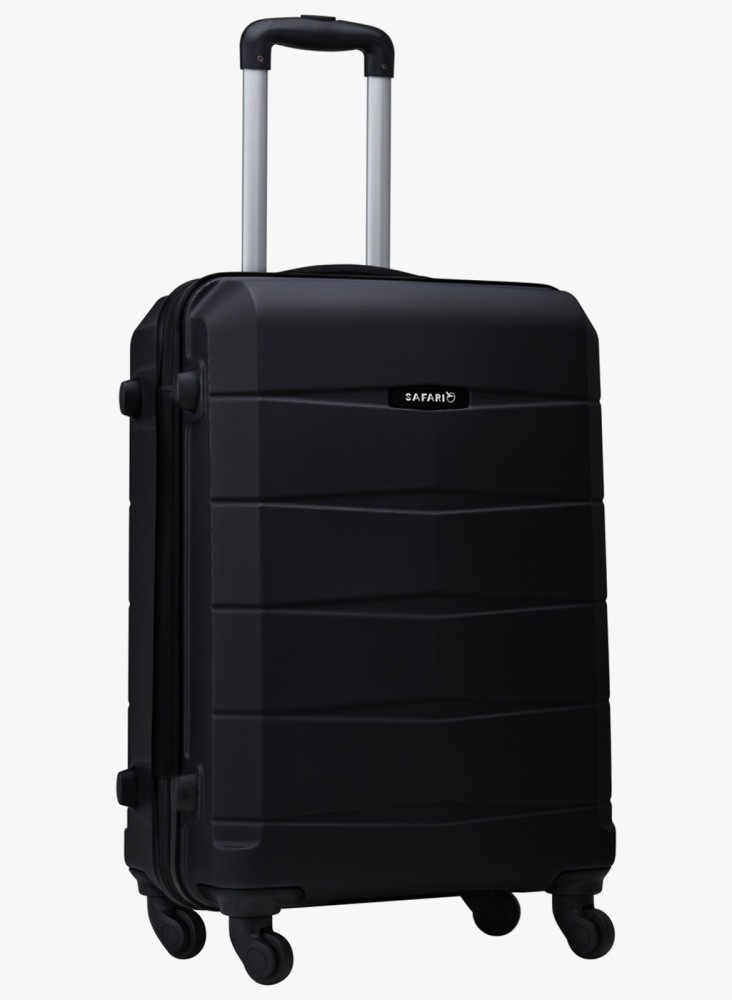 Safari Regloss Antiscratch Black Luggage Trolley Bag 65 cm Hard luggage
