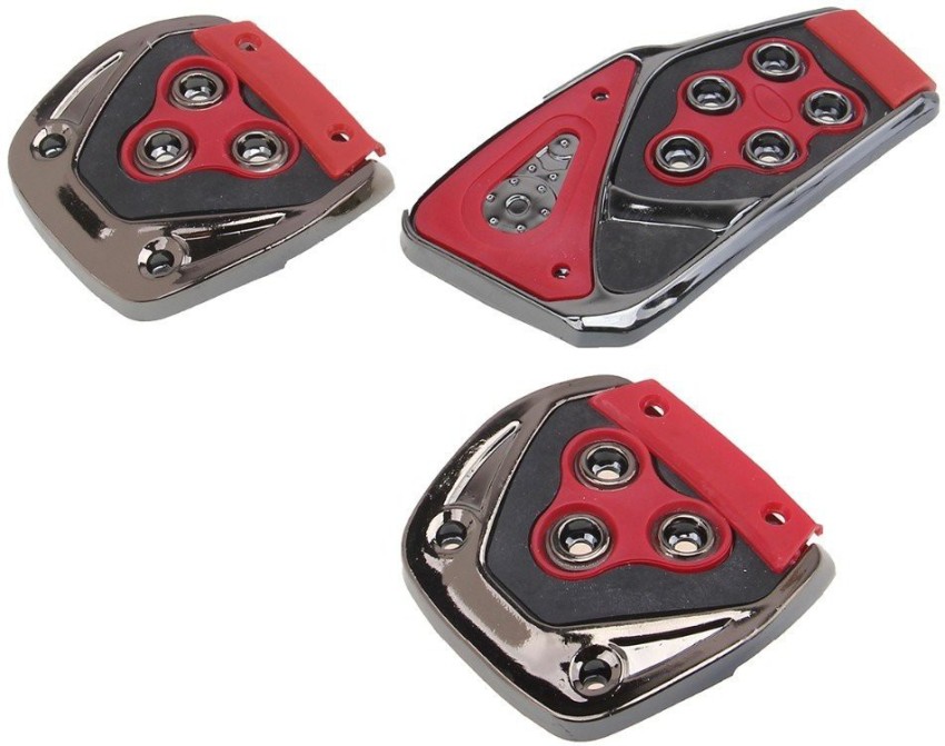 Nonslip Car Pedal Pads Auto Sports Gas Fuel Petrol Clutch Brake Pad Cover  Foot Pedals Rest Plate Kits(red)3pcs
