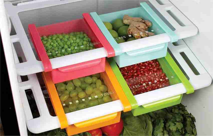 Kitchen Slide Fridge Freezer Space Saver Organizer Storage Rack