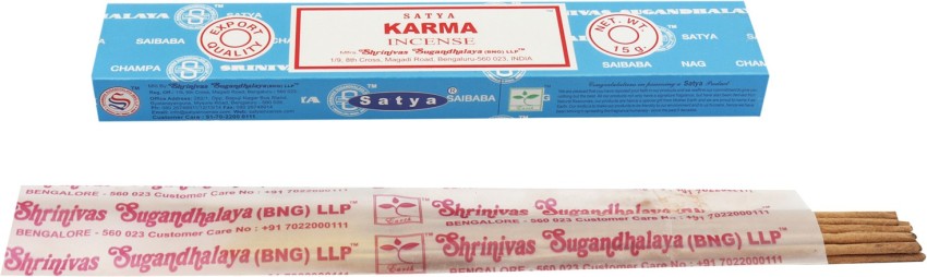 Satya Sai Baba Original Nag Champa Joss Incense Sticks 15g Box (3 Packs)