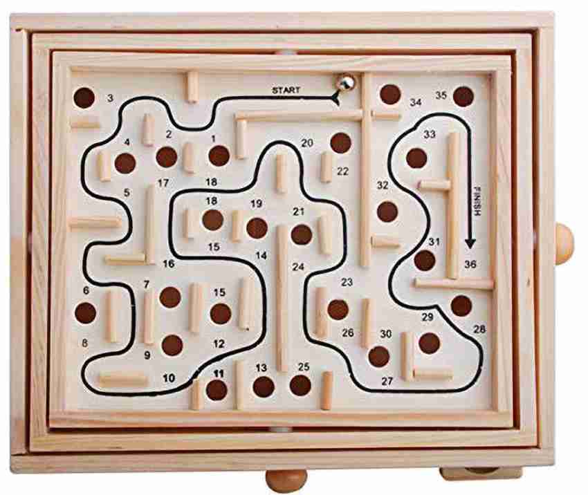 Wooden marble sales maze toy