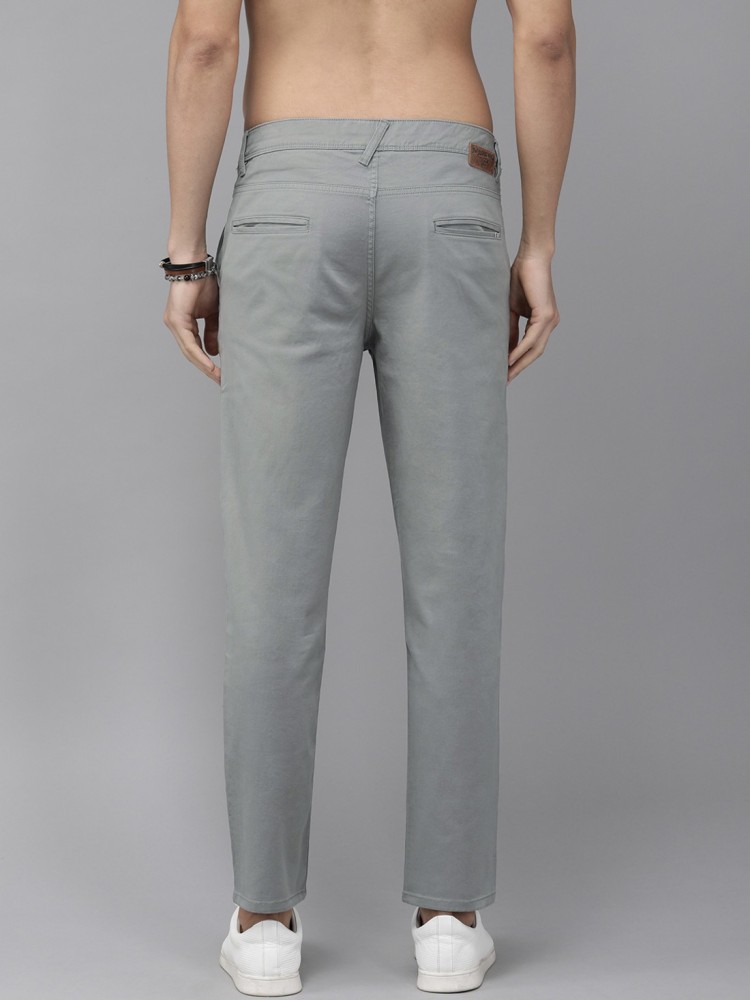 Buy Grey Solid Cotton Stretch Chino Pant for Men Online India  tbase