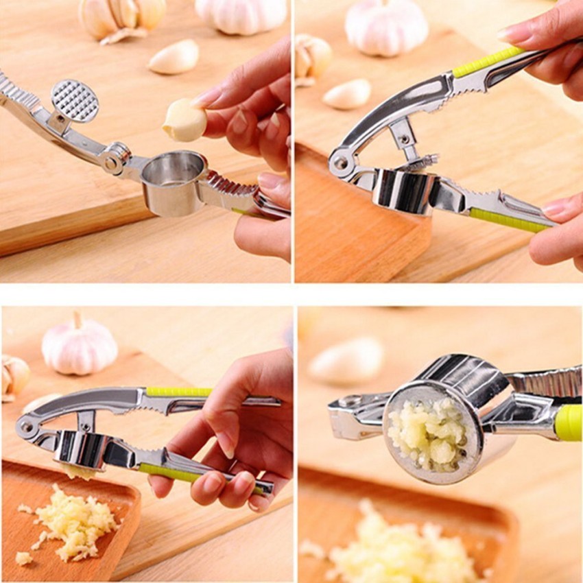 1PC Garlic Press Mincer Stainless Steel Multifunction Crusher Kitchen  Cooking Ginger Squeezer Masher Handheld Ginger Mincer