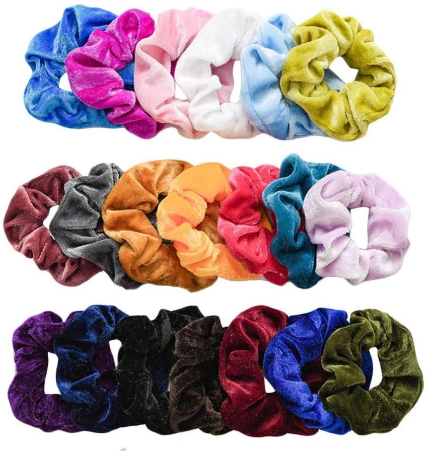 8 Pack Colorful Solid Plain Long Chiffon Ribbon Hair Bows for Girls Silk  Scrunchies Hair Ties for Thick Hair Ponytail Holders Headbands Elastics  Rubber Scarf Hairbands 90s Hair Accessories for Women