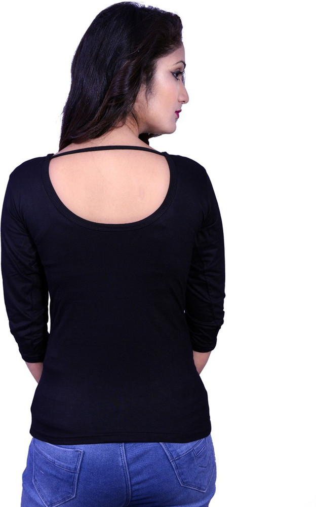 Deep round neck t shirt online