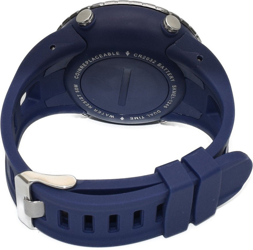 ARKHASA Waterproof Original SKMEI 1246 LCD Display Blue Digital