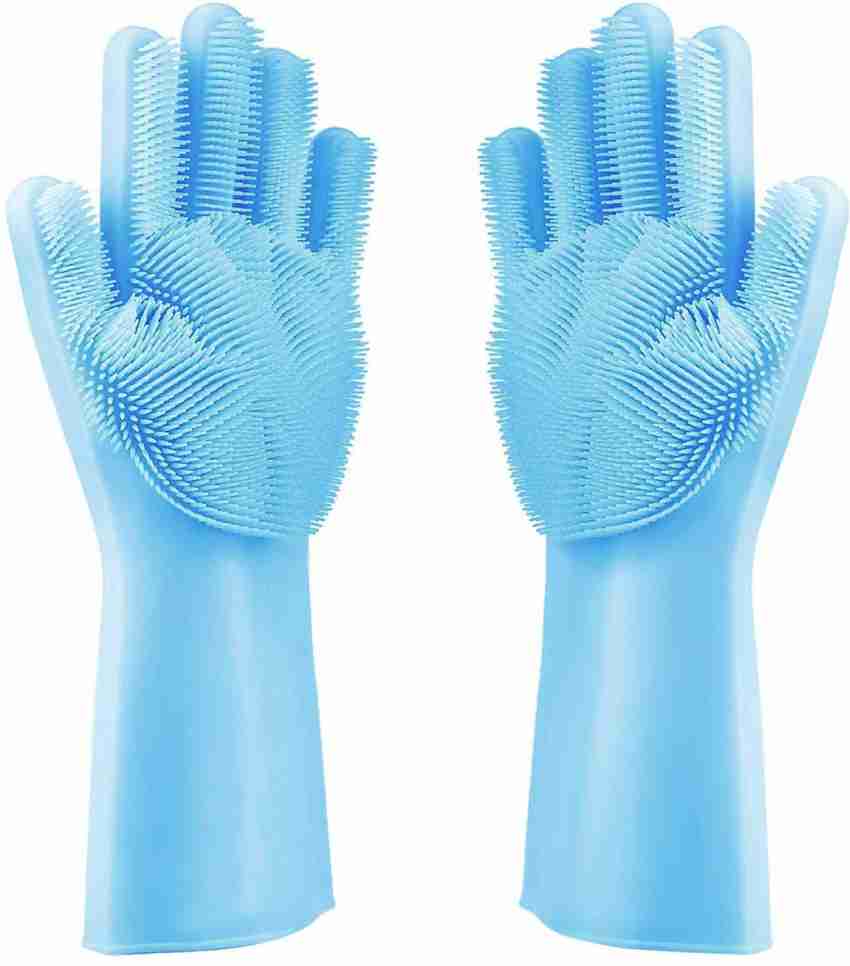 RBS Magic Silicone Dish Washing Gloves, Silicon Cleaning Gloves, Silicon Scrubbing  Gloves, Hand Gloves for Kitchen Dishwashing and Pet Grooming Wet and Dry  Glove Set Price in India - Buy RBS Magic Silicone Dish Washing Gloves,  Silicon Cleaning