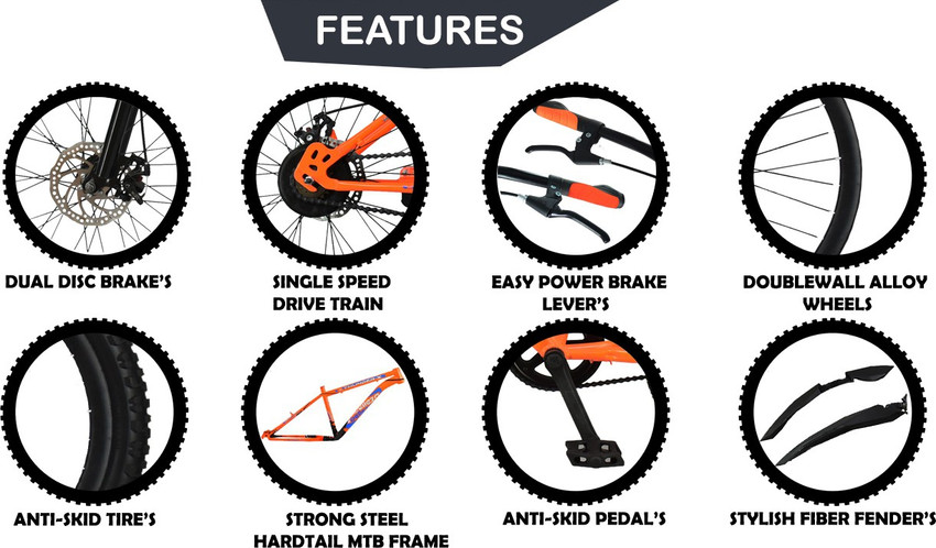Orange mtb parts hot sale