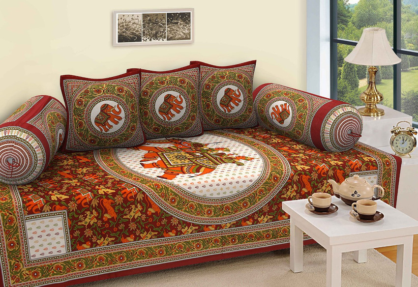 ARAMIDA Cotton Animal Diwan Set Buy ARAMIDA Cotton Animal Diwan Set Online at Best Price in India Flipkart