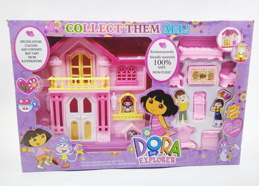 Eros E Commerce Beautiful Dora House Doll House with Assessories