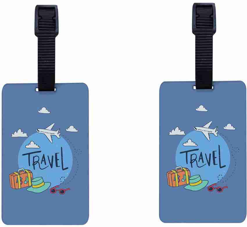 MADANYU Luggage Tag Bag Tag Designer Printed Travel Baggage Tag Travel Around World Luggage Tag Blue Price in India Flipkart